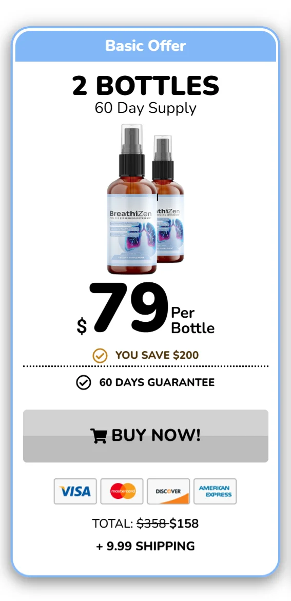 BreathiZen™ 2 bottles pricing