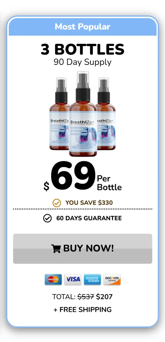 BreathiZen™ 3 bottles pricing
